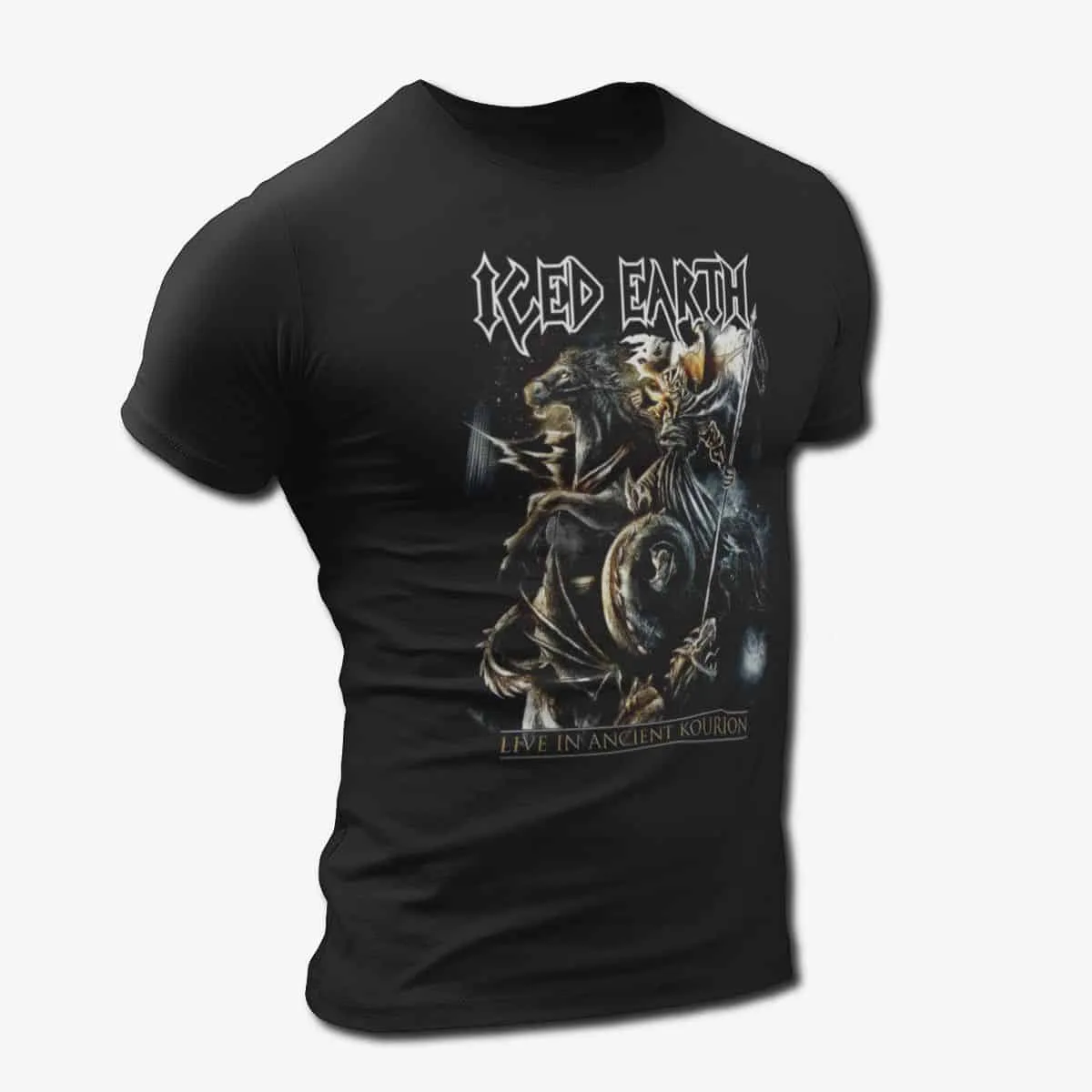 Iced Earth Band T-Shirt, Iced Earth Live In Ancient Kourion Artwork T-Shirt, Thrash Metal Merch