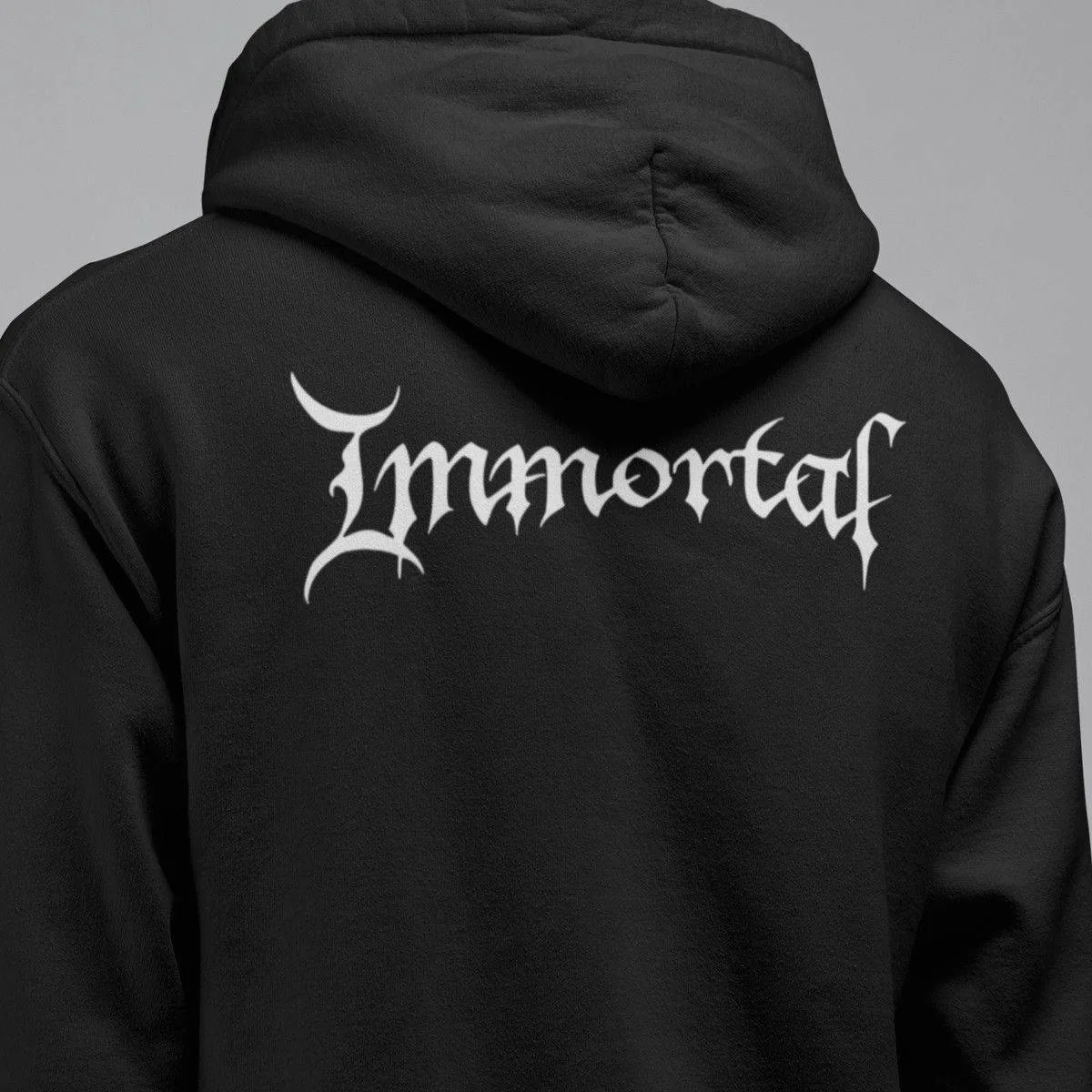 Immortal Hoodie, Immortal Logo Hooded Sweatshirt, Black Metal Merch