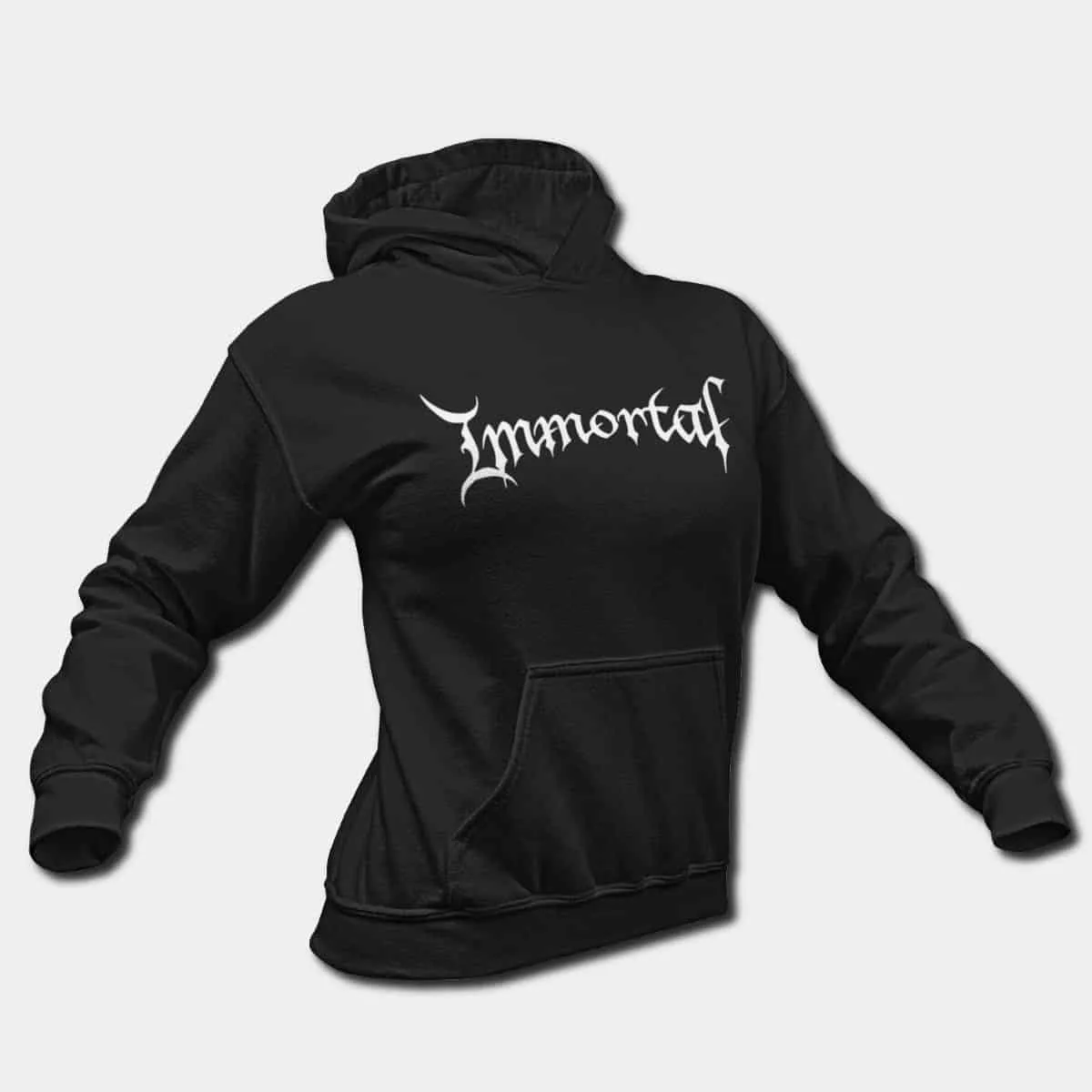 Immortal Hoodie, Immortal Logo Hooded Sweatshirt, Black Metal Merch