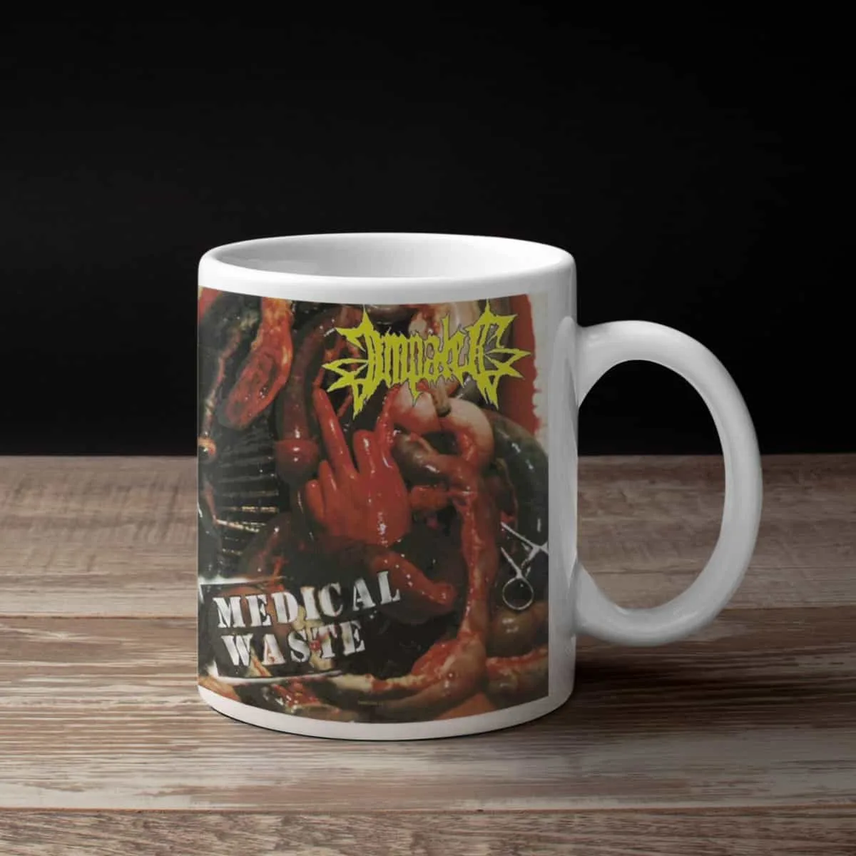 Impaled Coffee Mug, Impaled Medical Waste Coffee Mug
