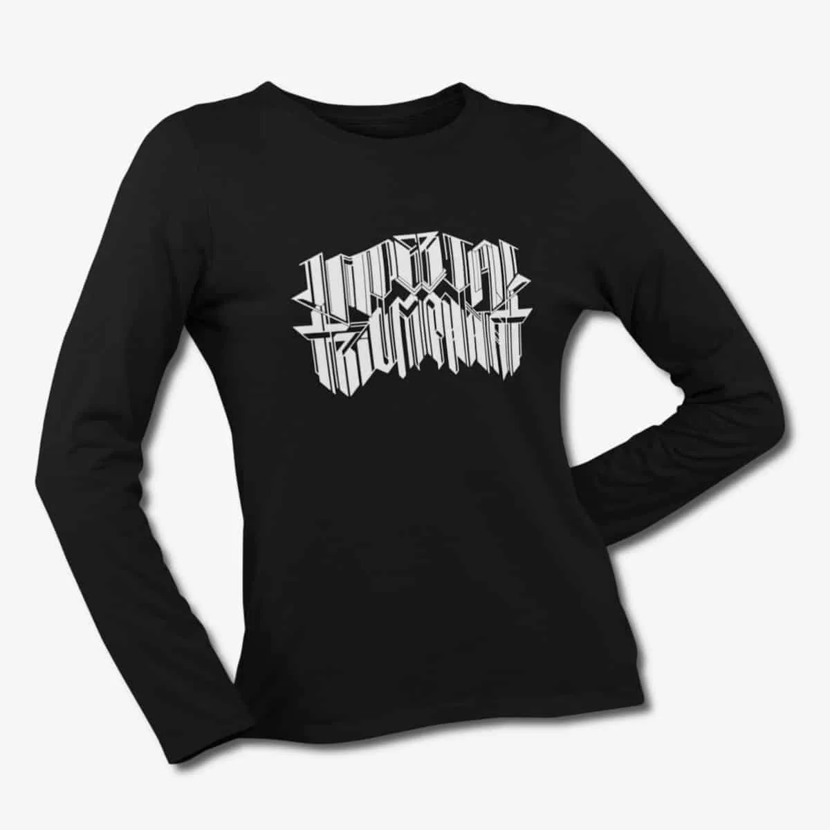 Imperial Triumphant Long Sleeve T-Shirt, Imperial Triumphant Logo Black Longsleeve T-Shirt, Technical Black Metal Merchandise