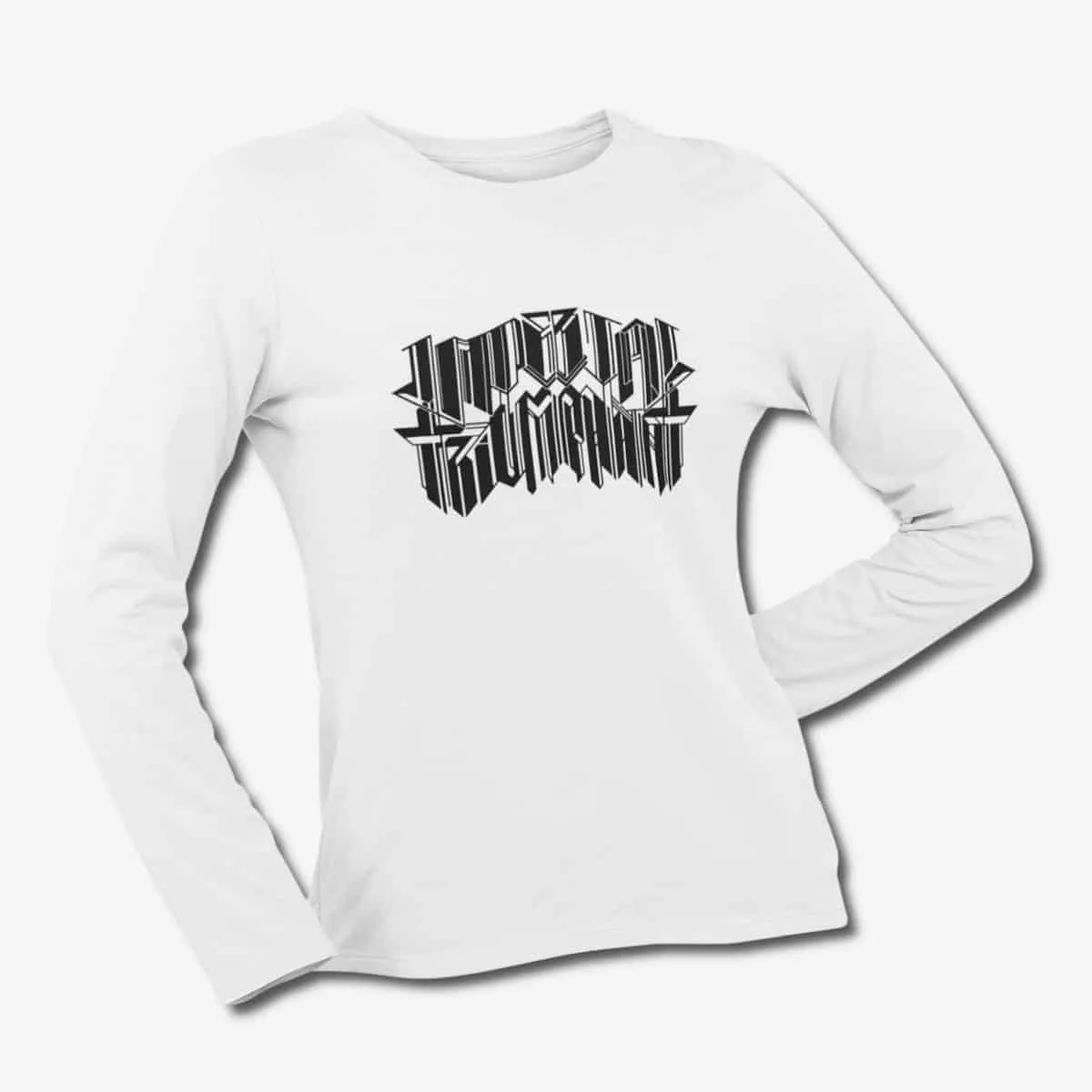 Imperial Triumphant Long Sleeve T-Shirt, Imperial Triumphant Logo White Longsleeve T-Shirt, Technical Black Metal Merchandise