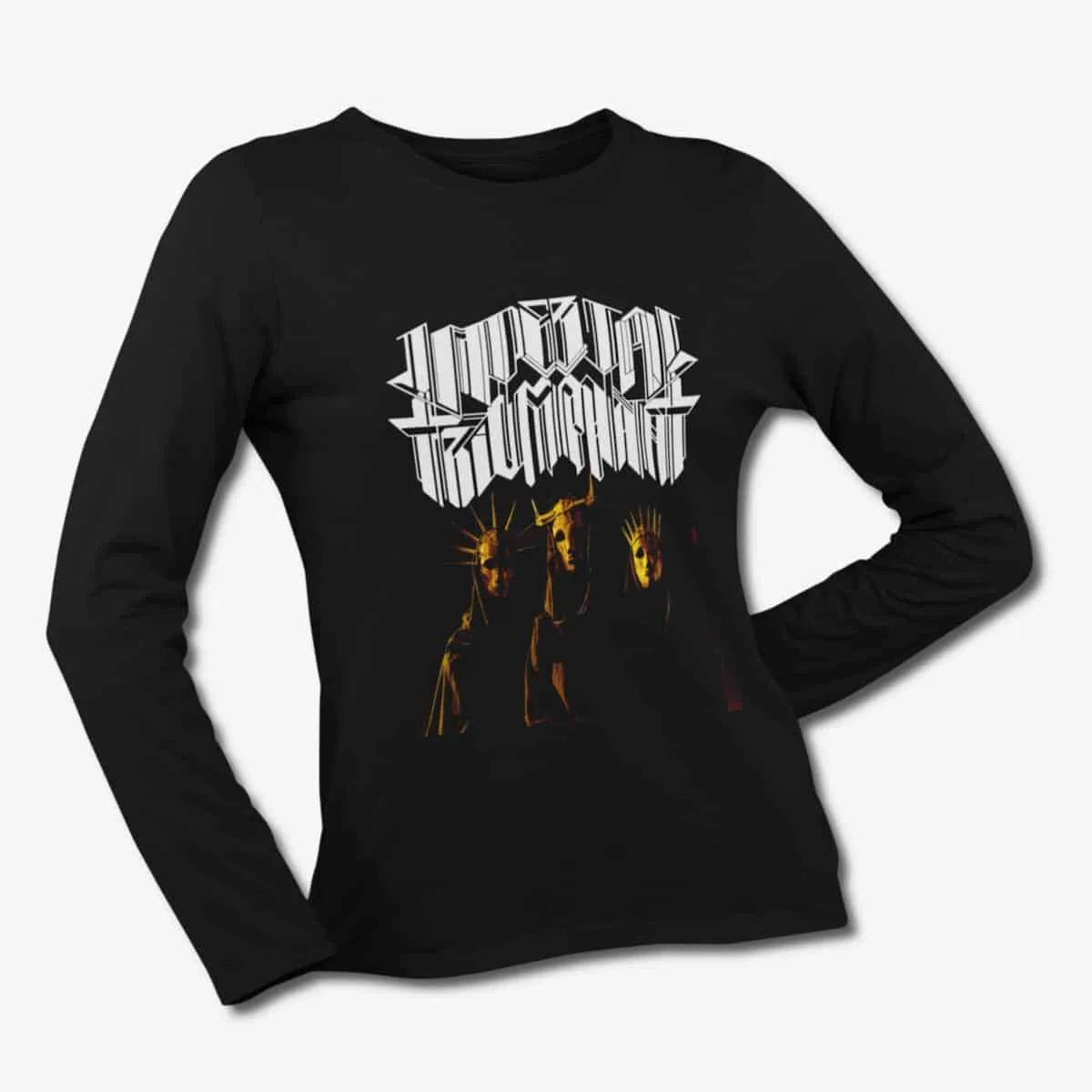 Imperial Triumphant Long Sleeve T-Shirt, Imperial Triumphant Trio Black Longsleeve T-Shirt, Technical Black Metal Merchandise