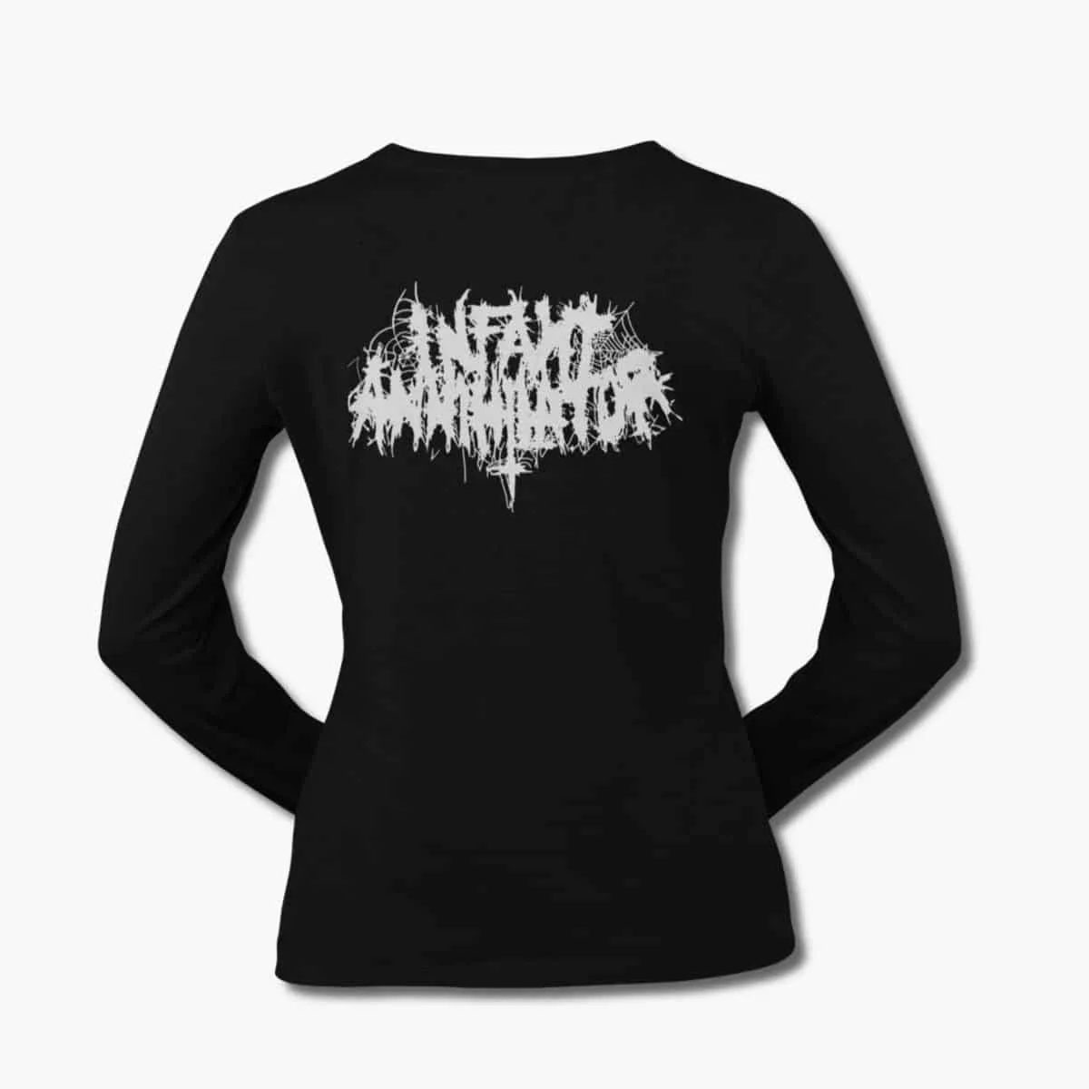 Infant Annihilator Band Long Sleeve T-Shirt, Infant Annihilator Logo Black Longsleeve T-Shirt, Technical Deathcore Merchandise