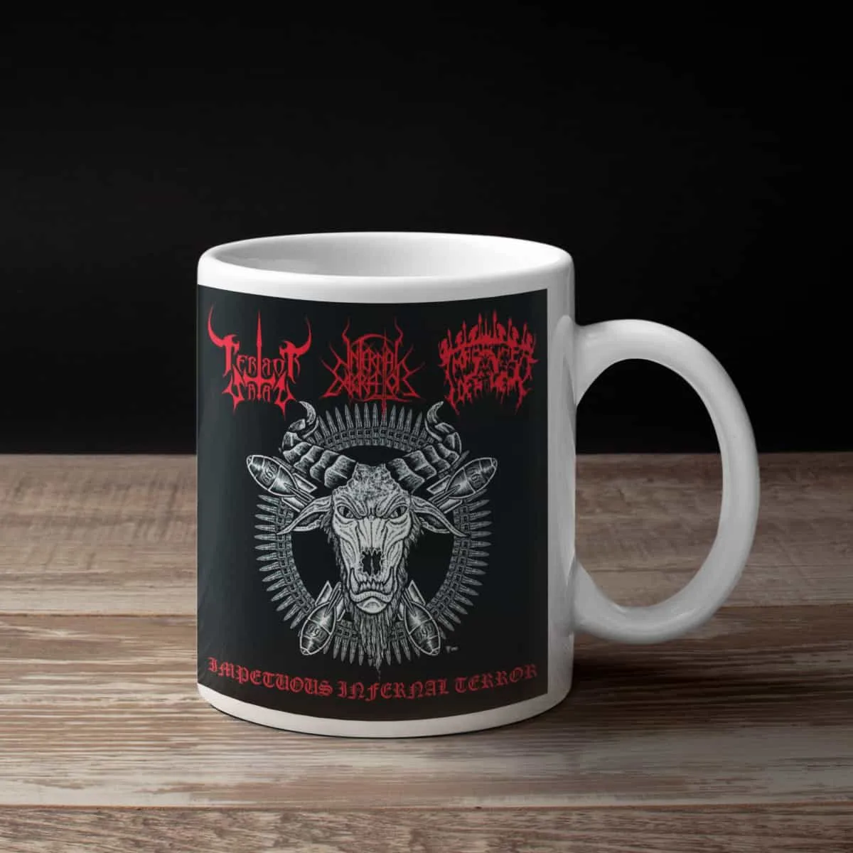 Infernal Execrator &amp; Impetuoso Desdém &amp; Terror Satan Coffee Mug, Infernal Execrator &amp; Impetuoso Desdém &amp; Terror Satan Impetuous Infernal Terror Coffee Mug