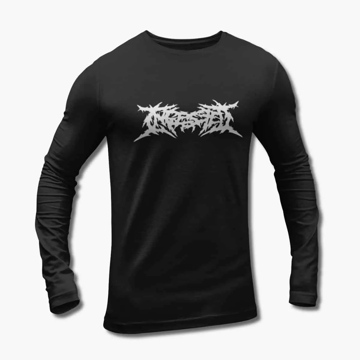 Ingested Long Sleeve T-Shirt, Ingested Logo Black Longsleeve T-Shirt, Brutal Death Metal Merchandise