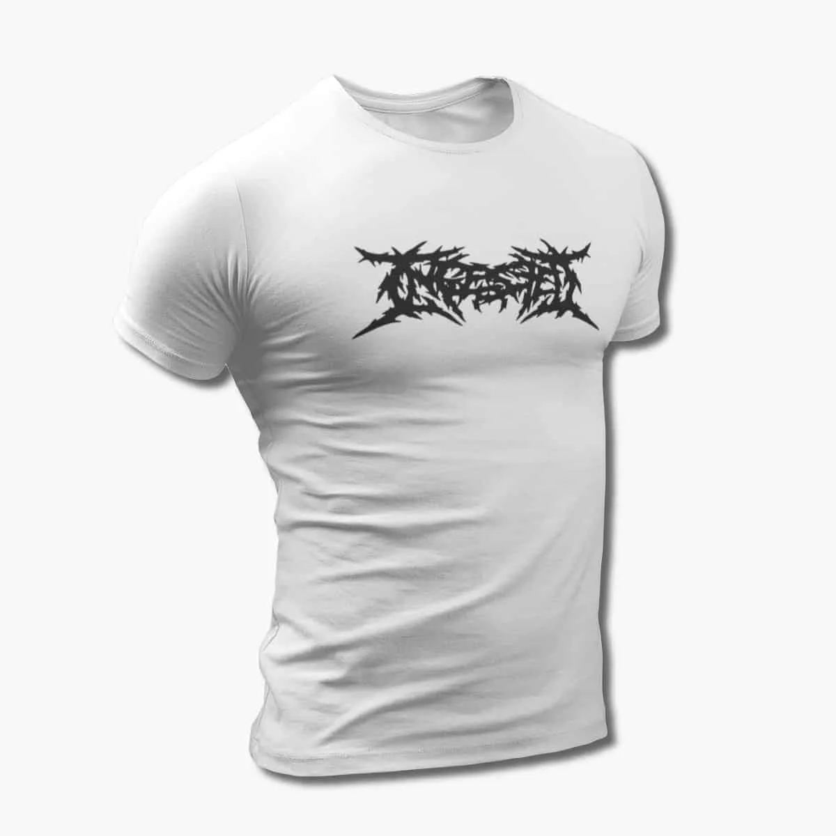 Ingested T-Shirt, Ingested Logo White T-Shirt, Brutal Death Metal Merchandise