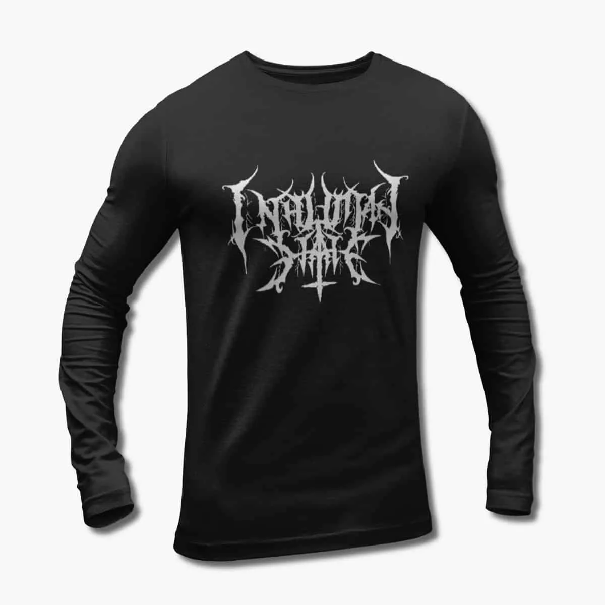 Inhuman Hate Long Sleeve T-Shirt, Inhuman Hate Logo Black Longsleeve T-Shirt, Black Metal Merchandise