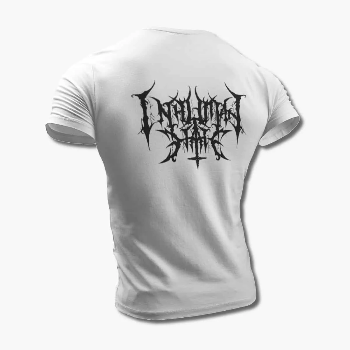Inhuman Hate T-Shirt, Inhuman Hate Logo White T-Shirt, Black Metal Merchandise