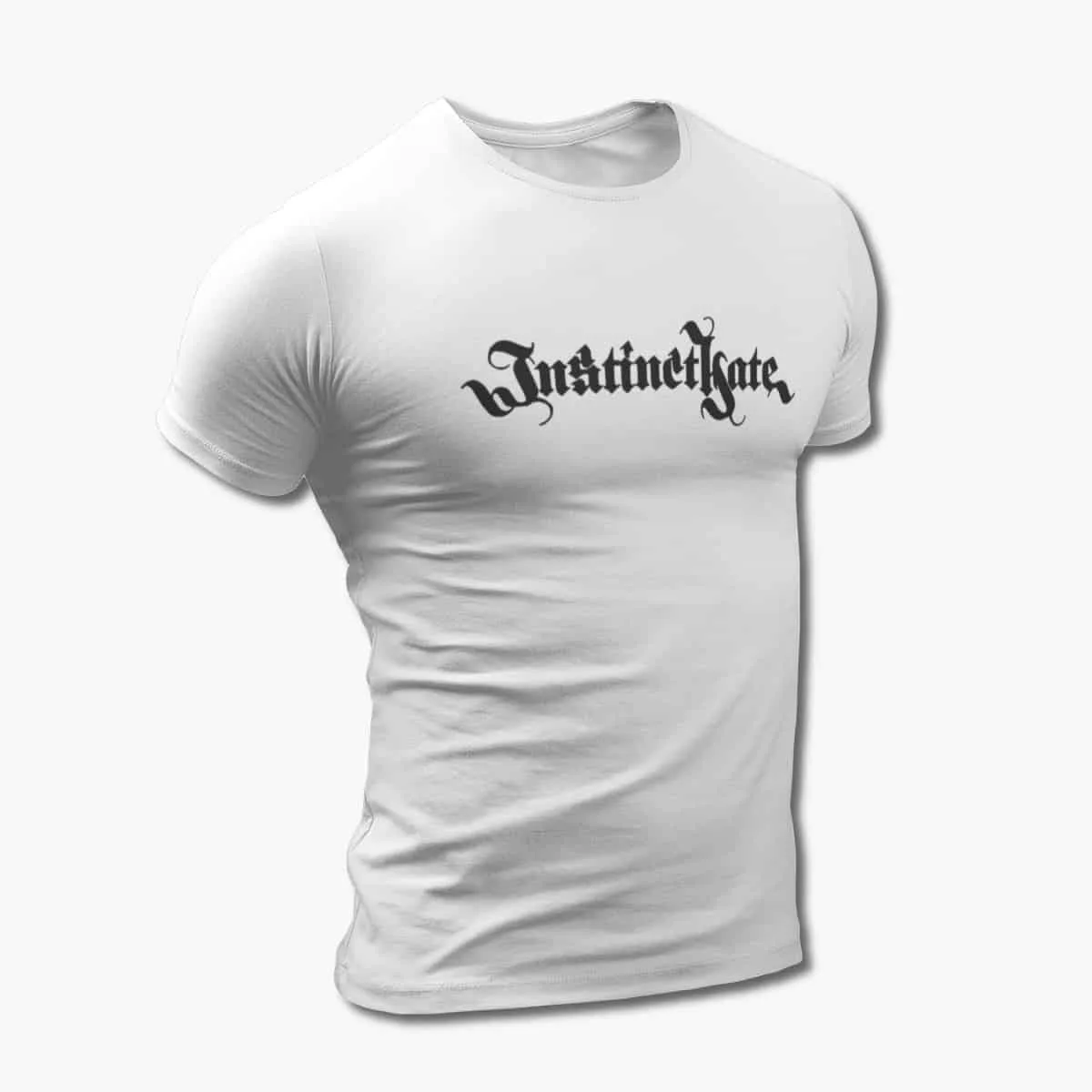 Instinct Hate T-Shirt, InstinctHate Logo White T-Shirt, Thrash Metal Merchandise