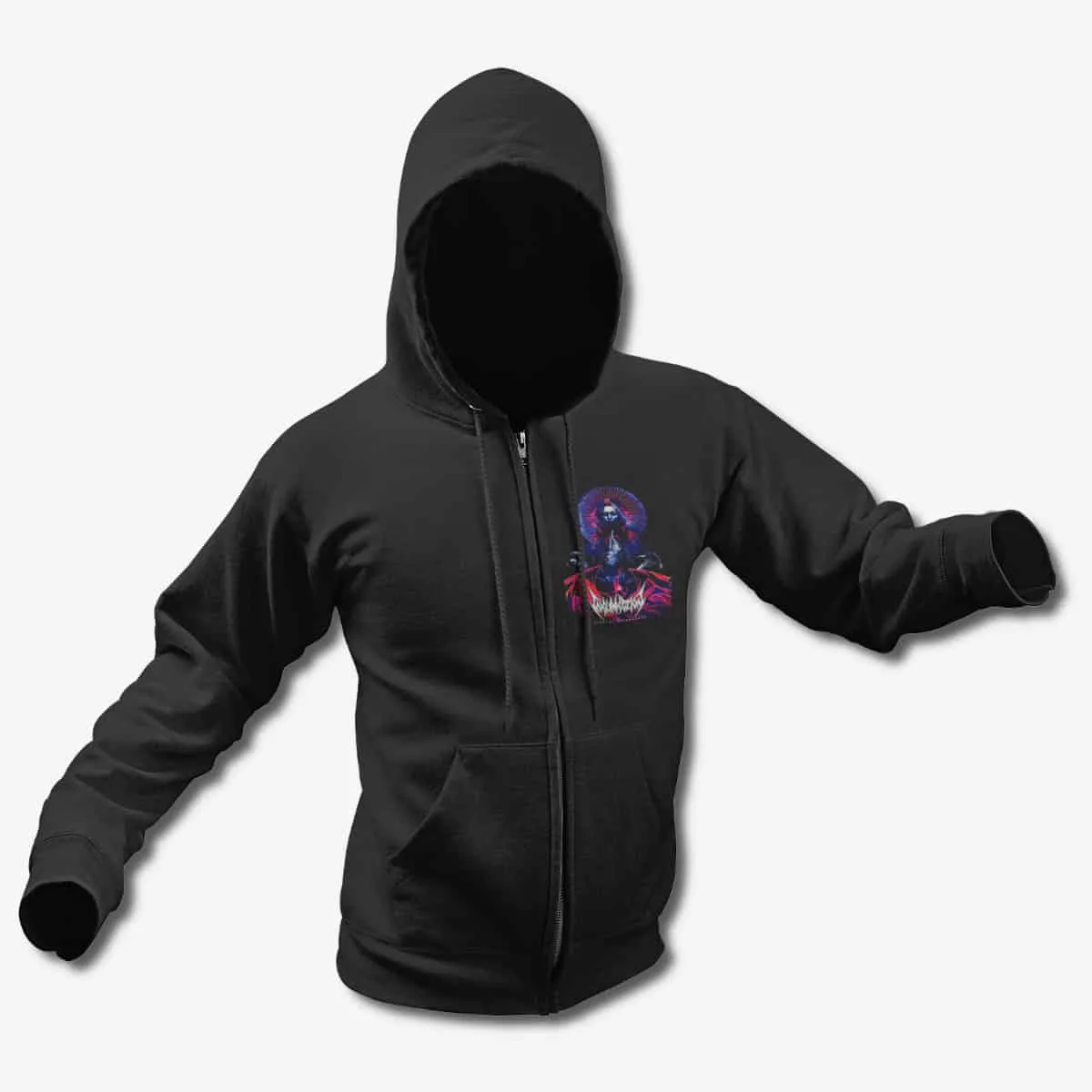 Insurrection Zip Up Hoodie, Insurrection Circles of Despair Black Zip Hoodie, Melodic Death Metal Merchandise