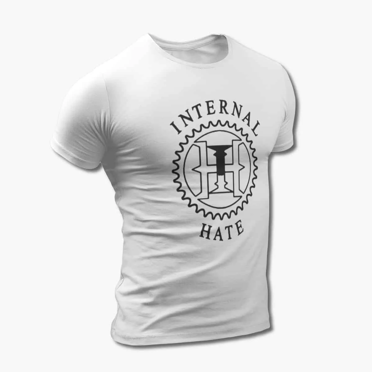 Internal Hate T-Shirt, Internal Hate Logo White T-Shirt, Thrash Metal Merchandise
