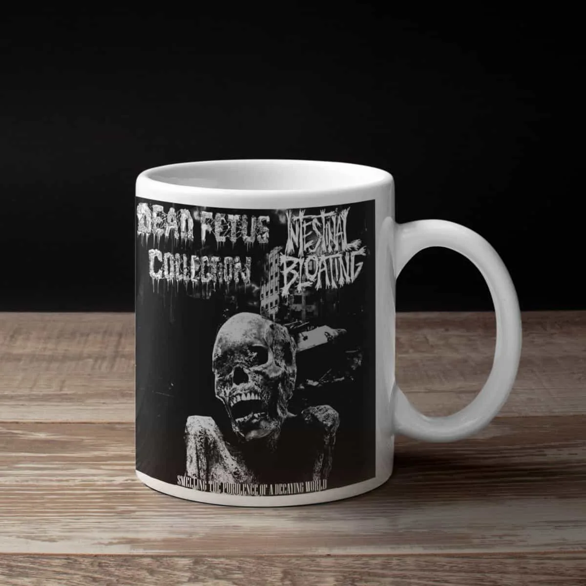 Intestinal Bloating Coffee Mug, Intestinal Bloating Dead Fetus Collection Smelling the Purulence of a Decaying World Coffee Mug