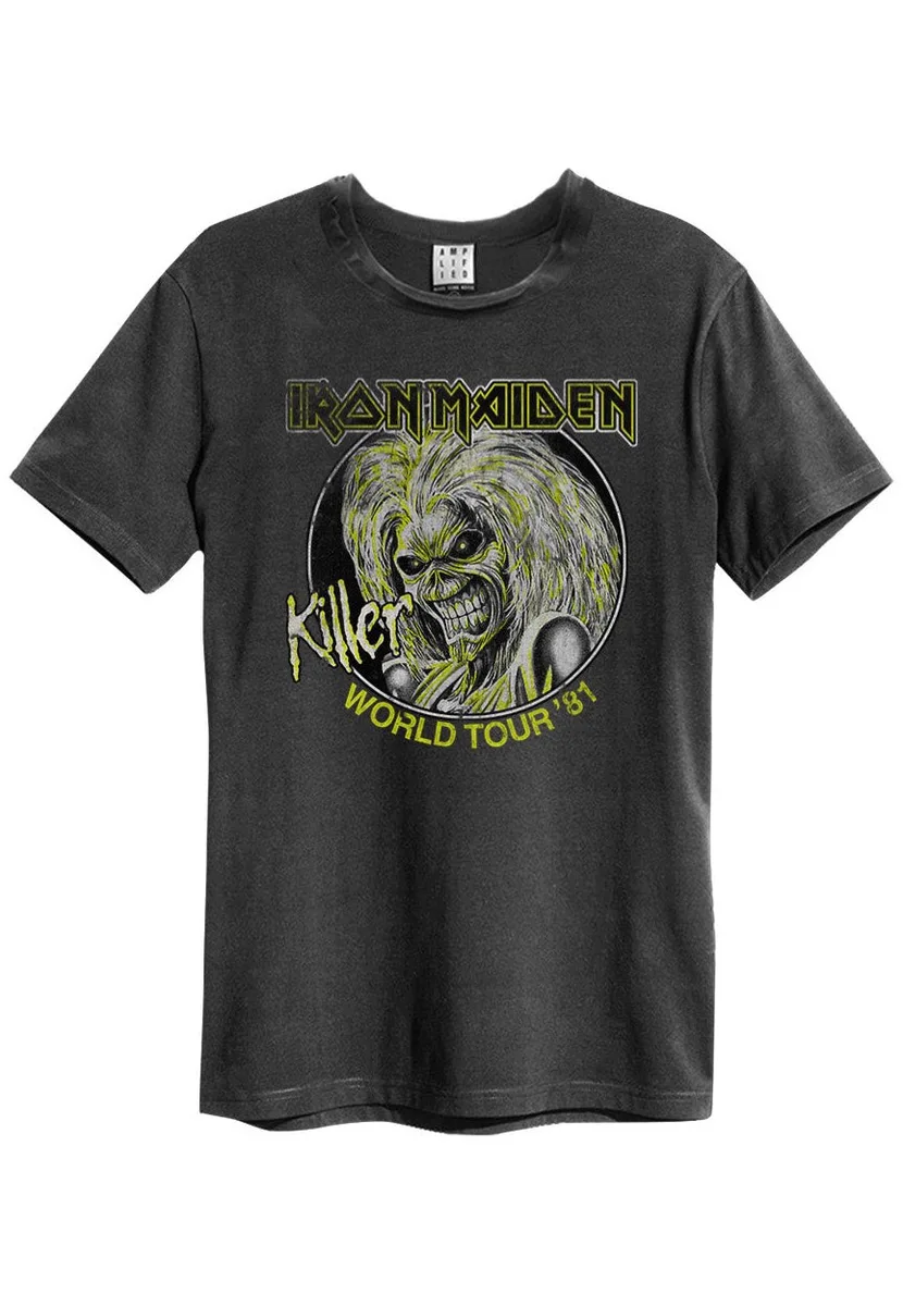 Iron Maiden Killers World Charcoal T-Shirt