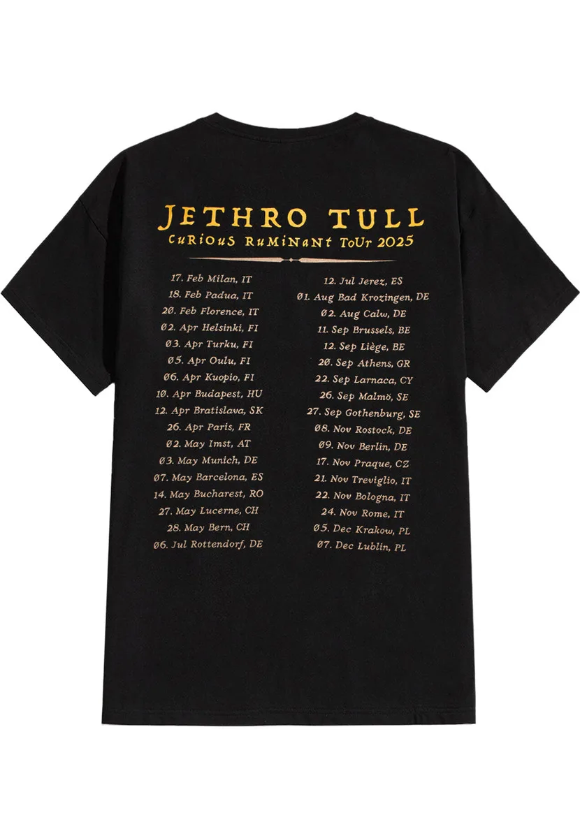 Jethro Tull European Tourshirt 2025 – Curious Ruminant T-Shirt