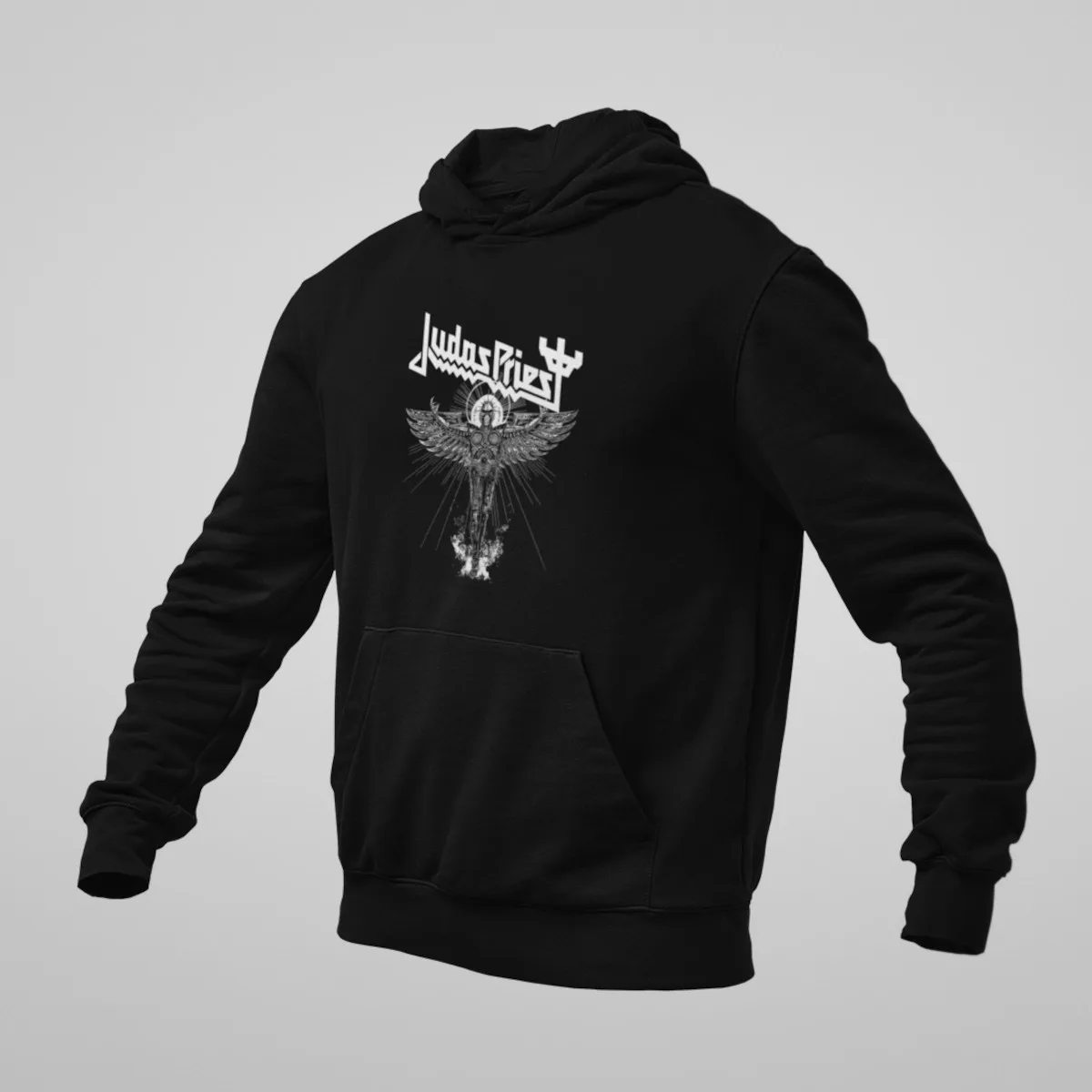 Judas Priest Hoodie, Judas Priest Angel of Retribution Black Hooded Sweatshirt, Heavy Metal Merchandise