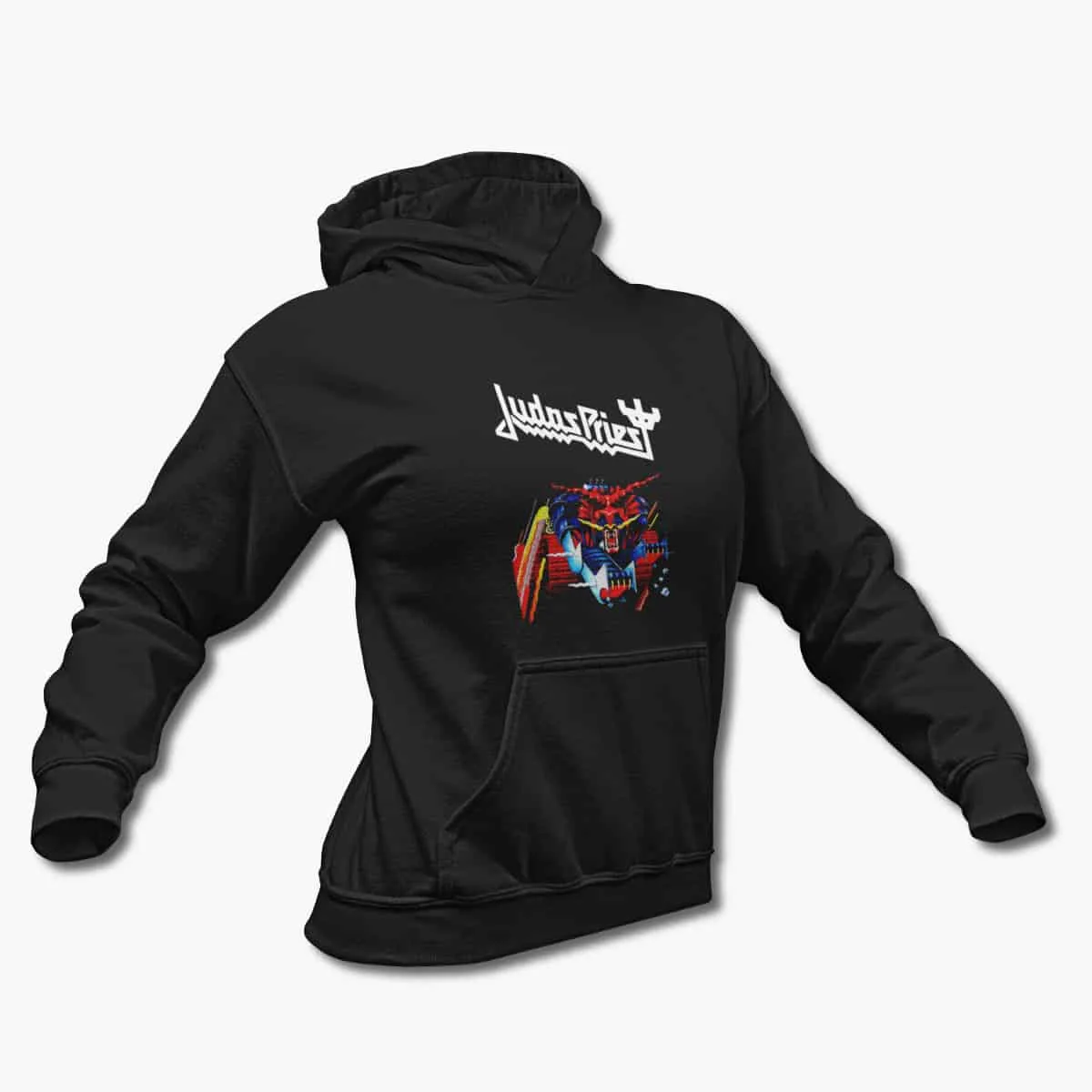 Judas Priest Hoodie, Judas Priest Defenders Of The Faith Black Hooded Sweatshirt, Heavy Metal Merchandise