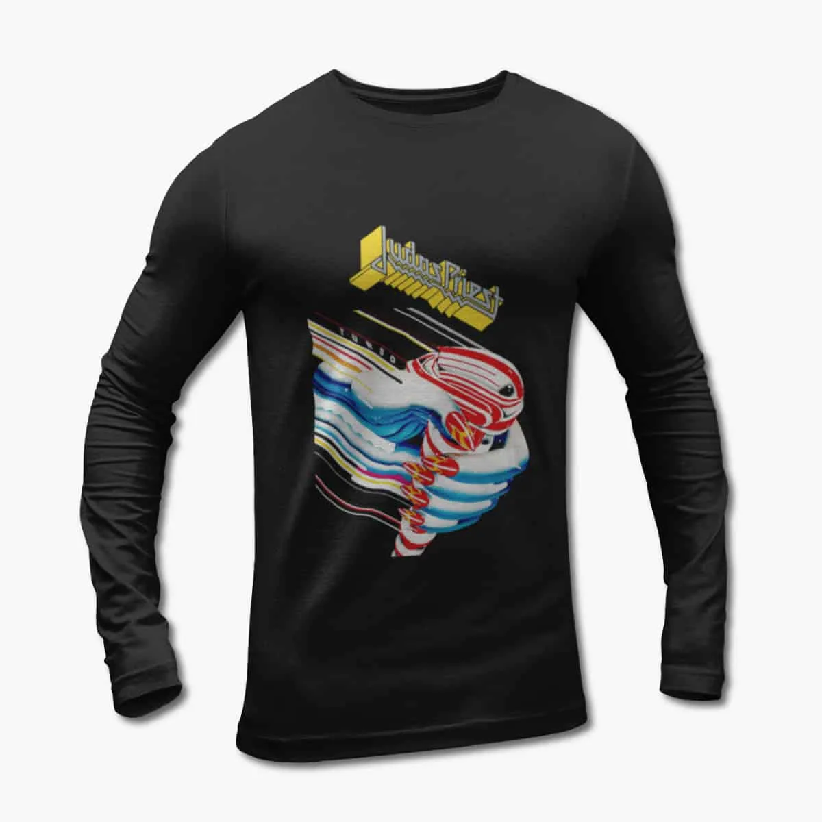 Judas Priest Long Sleeve T-Shirt, Judas Priest Turbo Black Longsleeve T-Shirt, Heavy Metal Merchandise
