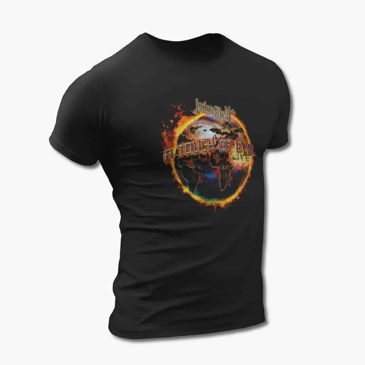 Judas Priest T-Shirt, Judas Priest A Touch Of Evil Live Black T-Shirt, Heavy Metal Merchandise