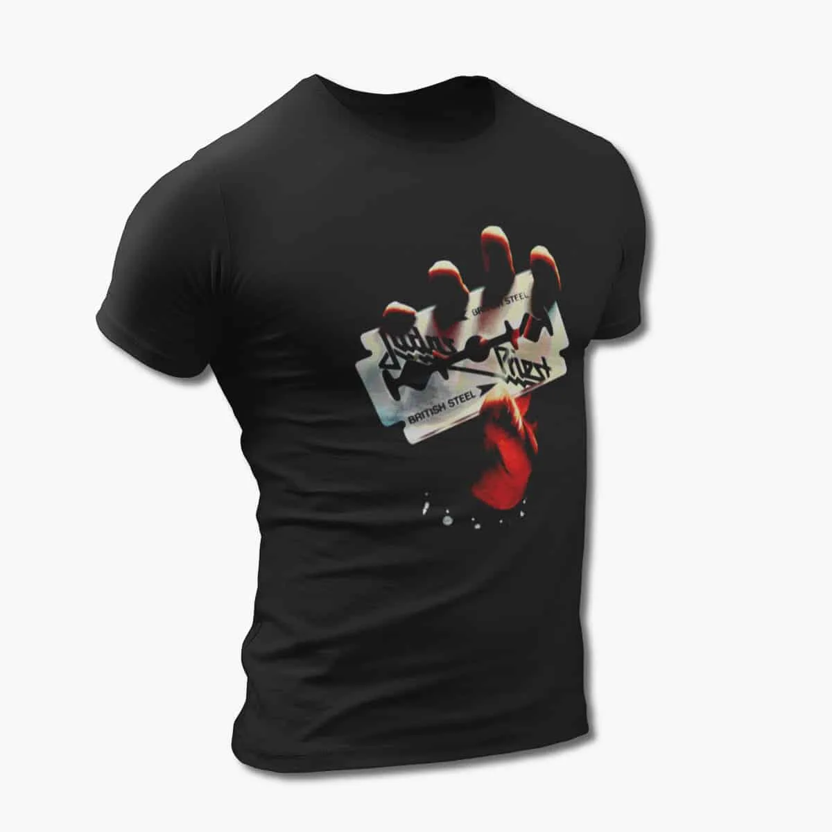 Judas Priest T-Shirt, Judas Priest British Steel Black T-Shirt, Heavy Metal Merchandise