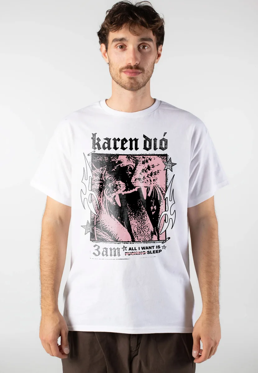 Karen Dió 3AM White T-Shirt