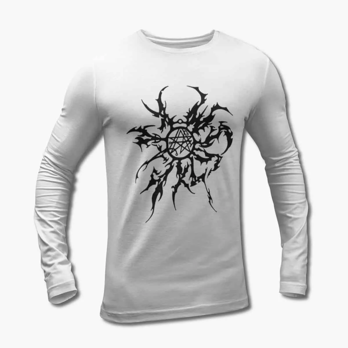 Kataklysm Long Sleeve T-Shirt, Kataklysm Necronomicon Logo White Longsleeve T-Shirt, Melodic Death Metal Merchandise