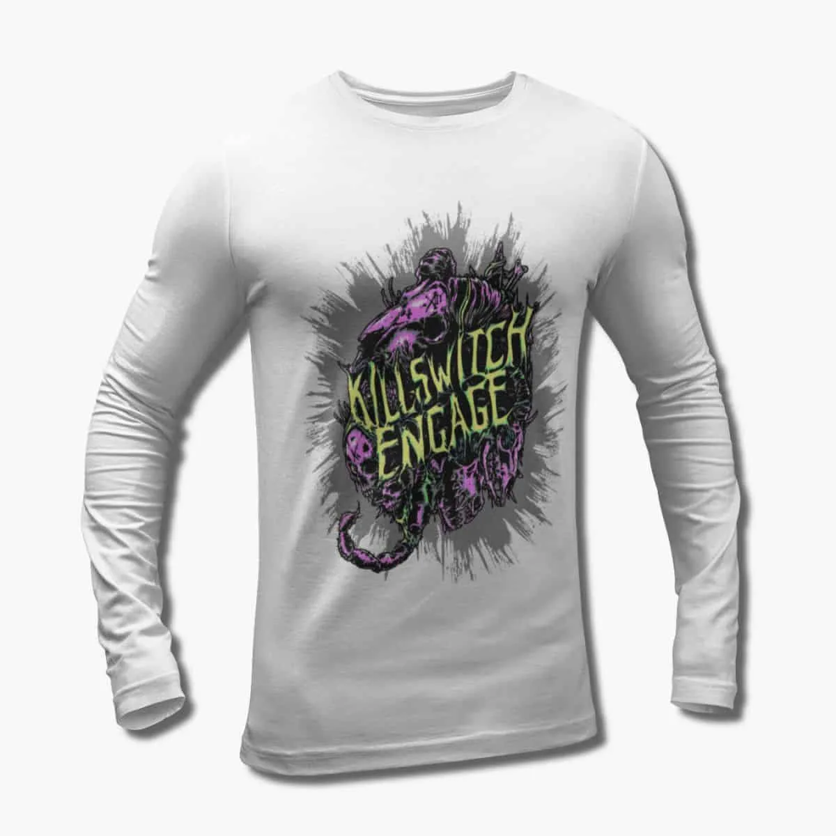 Killswitch Engage Band Long Sleeve T-Shirt, Killswitch Engage Artwork Longsleeve T-Shirt, Metalcore Merchandise