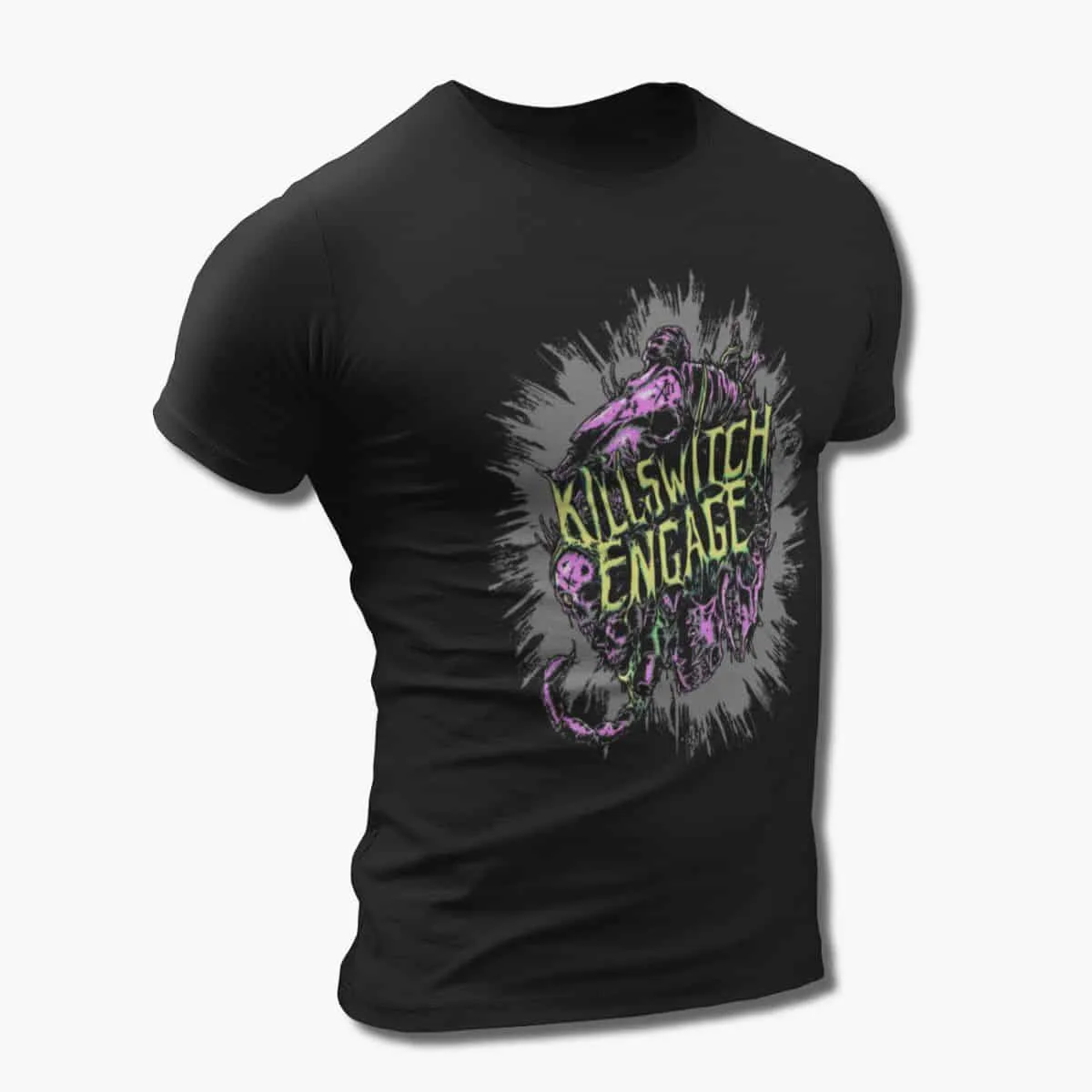 Killswitch Engage Band T-Shirt, Killswitch Engage Artwork Black T-Shirt, Metalcore Merchandise