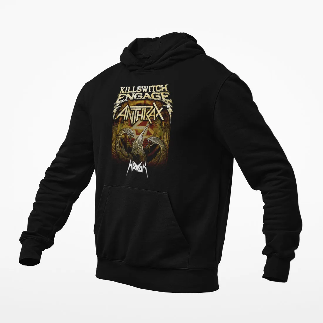 Killswitch Engage Hoodie, The KillThrax Tour Artwork Hooded Sweatshirt, Metalcore, Thrash Metal Merchandise