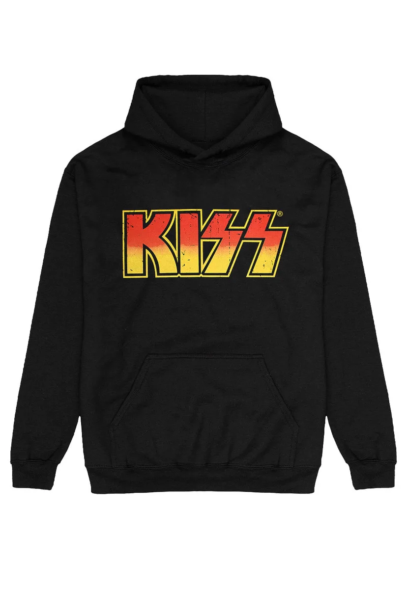 Kiss Distressed Logotype Hoodie