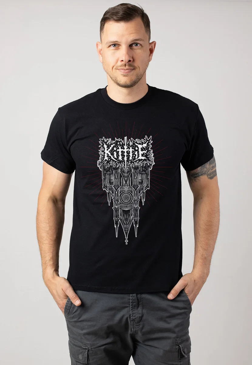 Kittie Death Metal Logo Dark Heather T-Shirt