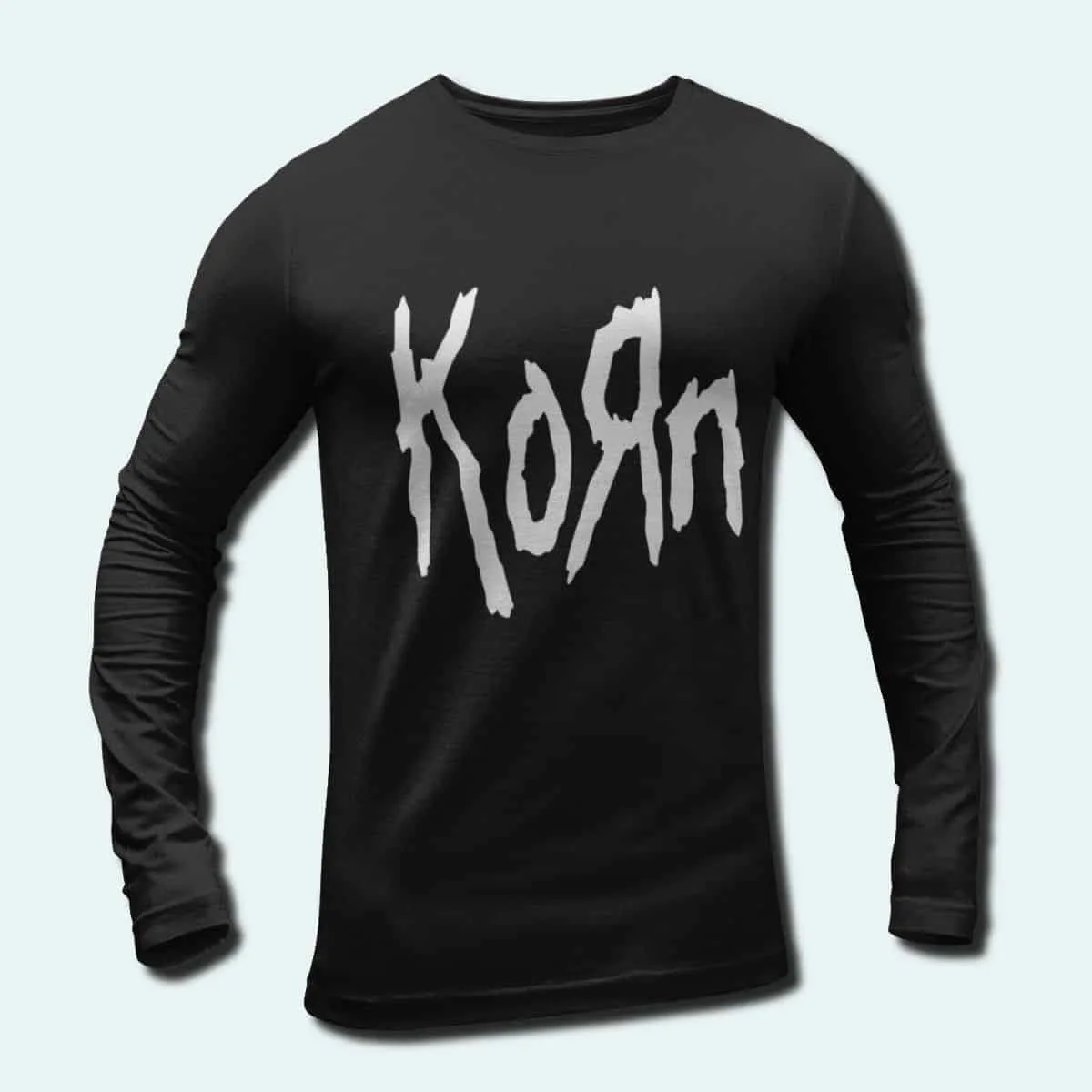 Korn Band Long Sleeve T-Shirt, Korn Logo Longsleeve Tee, Nu, Alternative Metal Merch