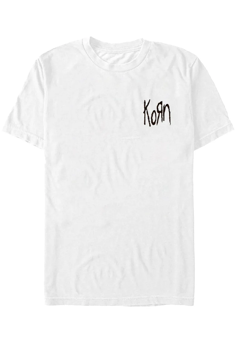 Korn Scratched Type White T-Shirt