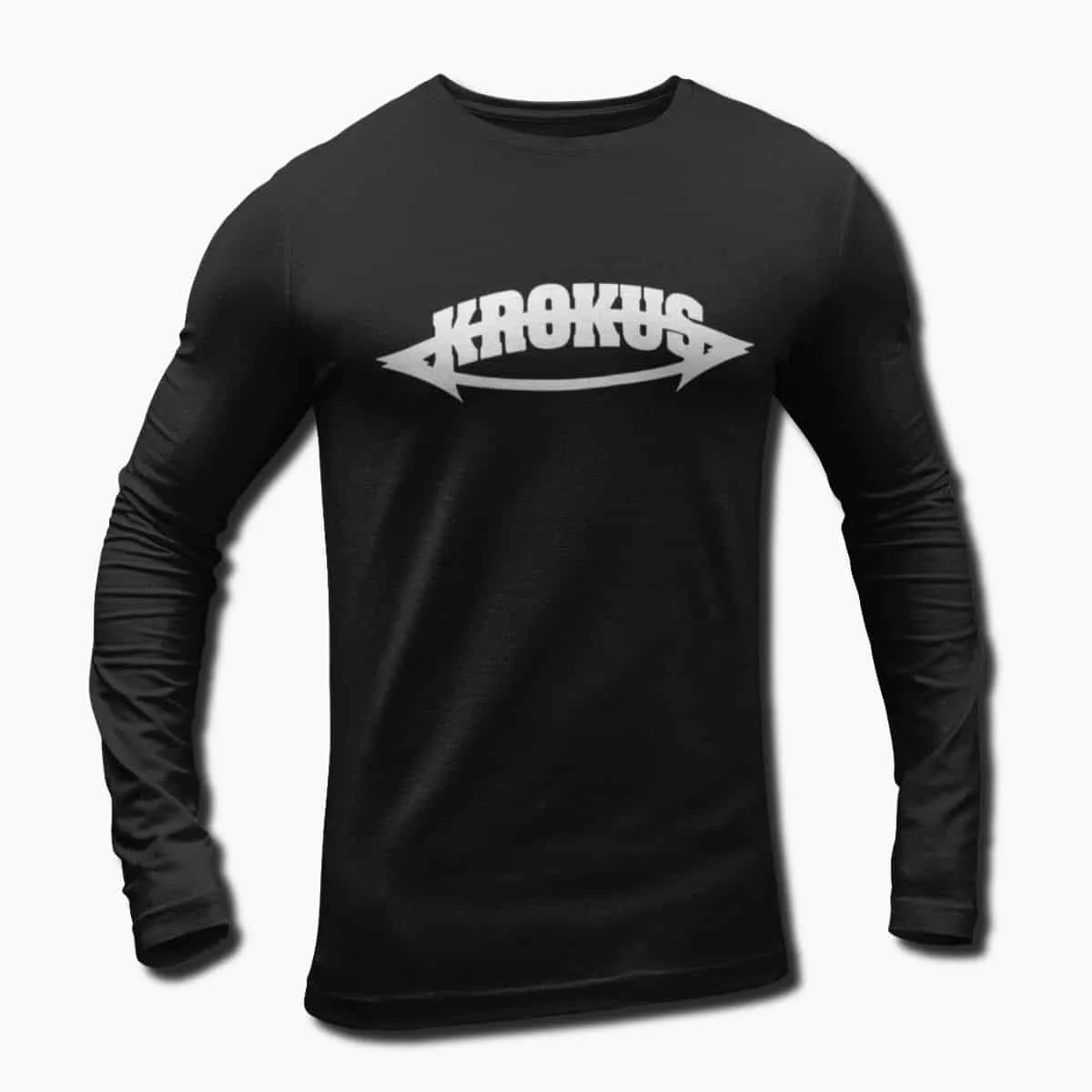 Krokus Band Long Sleeve T-Shirt, Krokus Logo Longsleeve T-Shirt, Heavy Metal, Hard Rock Merchandise