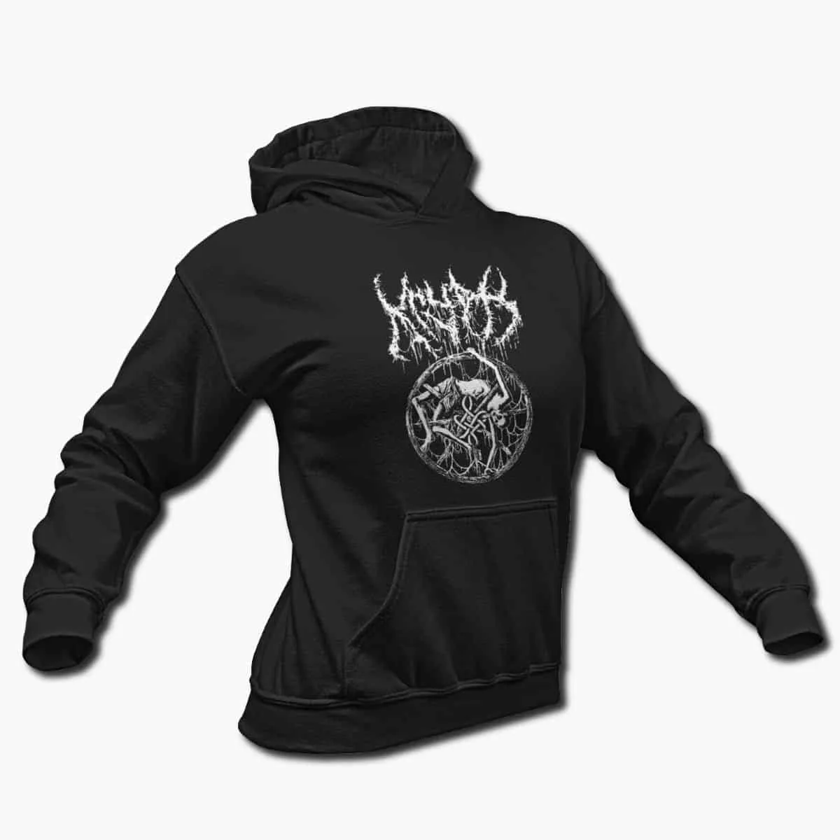 Krypts Band Hoodie, Krypts Logo Artwork Hooded Sweatshirt, Death Metal Merch