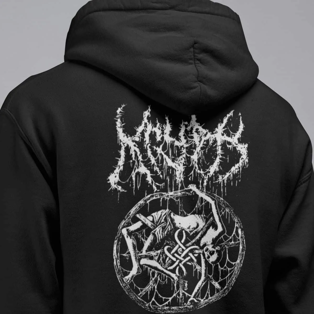 Krypts Band Hoodie, Krypts Logo Artwork Hooded Sweatshirt, Death Metal Merch
