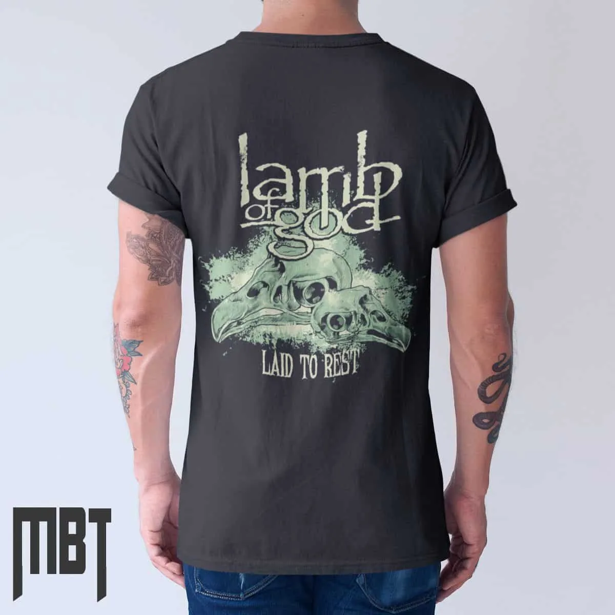 Lamb of God Band T-Shirt, Lamb of God Laid To Rest Artwork T-Shirt, Death Metal Merch