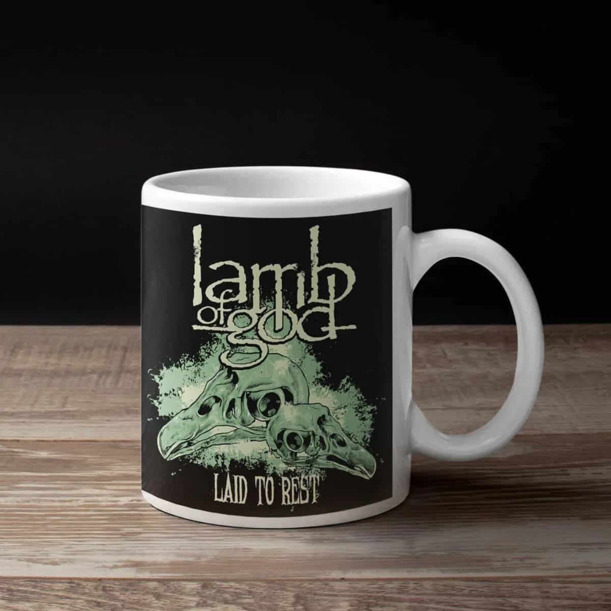 Lamb of God Coffee Mug, Lamb of God Laid to Rest Coffee Mug