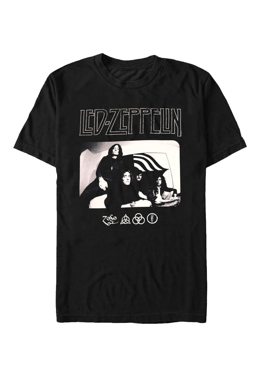 Led Zeppelin Icon Logo Photo T-Shirt