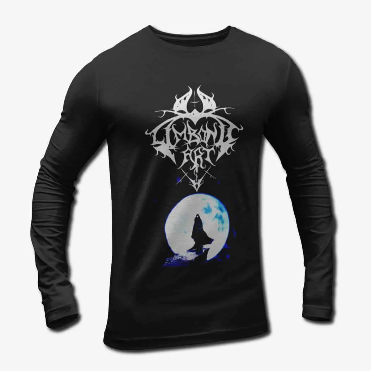 Limbonic Art Band Long Sleeve T-Shirt, Limbonic Art Moon In The Scorpio Longsleeve Tee, Symphonic Black Metal Merch