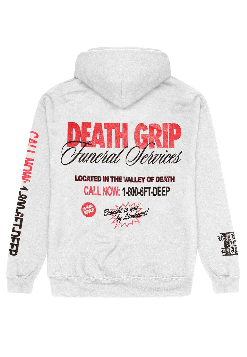 Lionheart Death Grip White Hoodie
