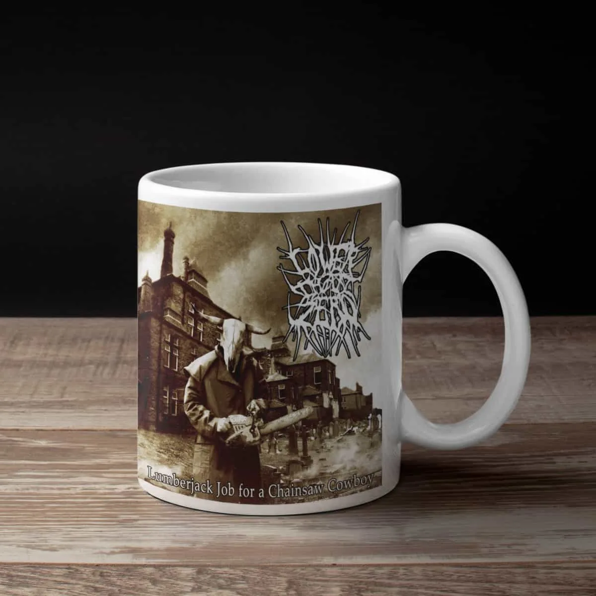 Lower Than Zero Coffee Mug, Lower Than Zero Lumberjack Job foe a Chainsaw Cowboy Coffee Mug