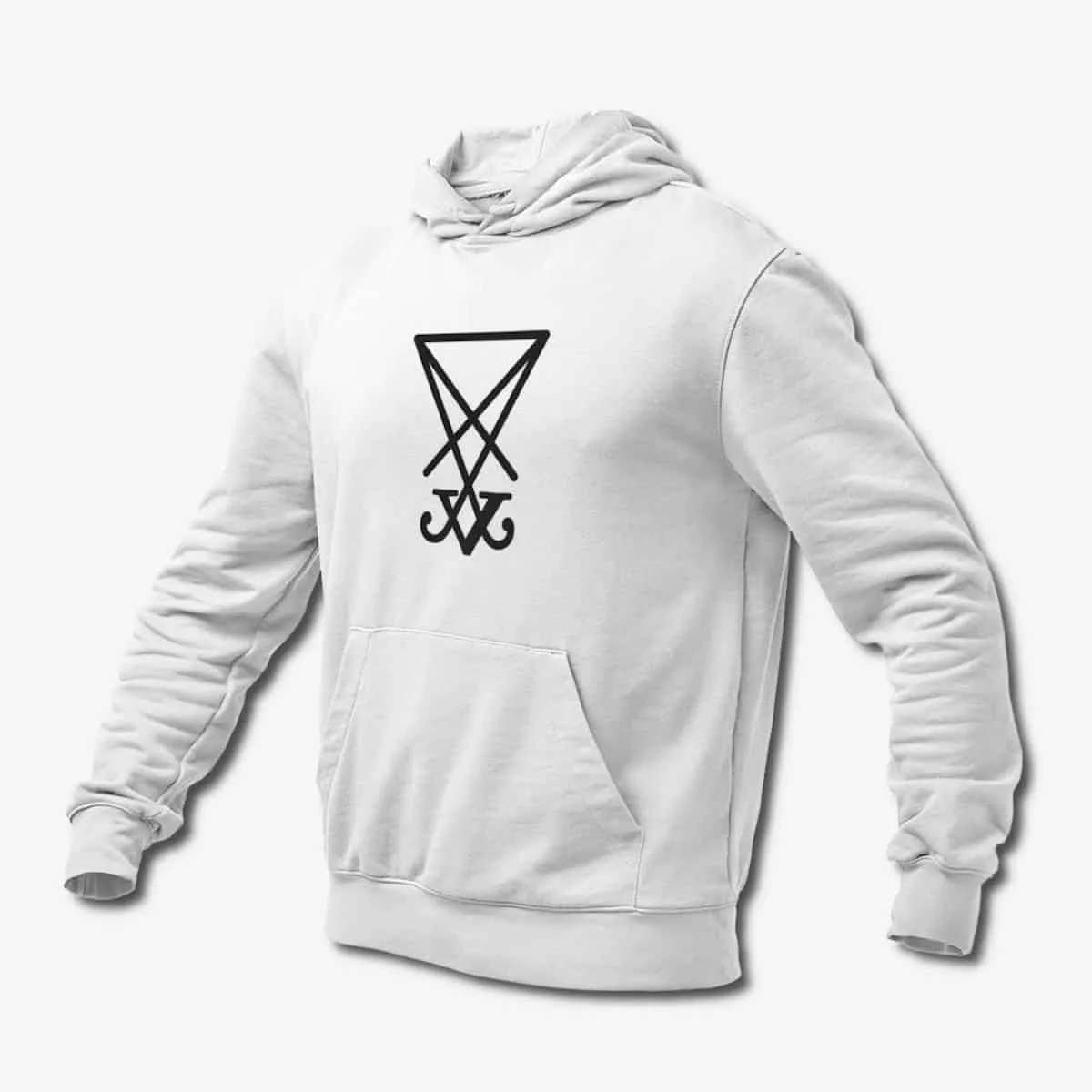 Lucifer Sign Hoodie, Sign of Lucifer White Hoodie