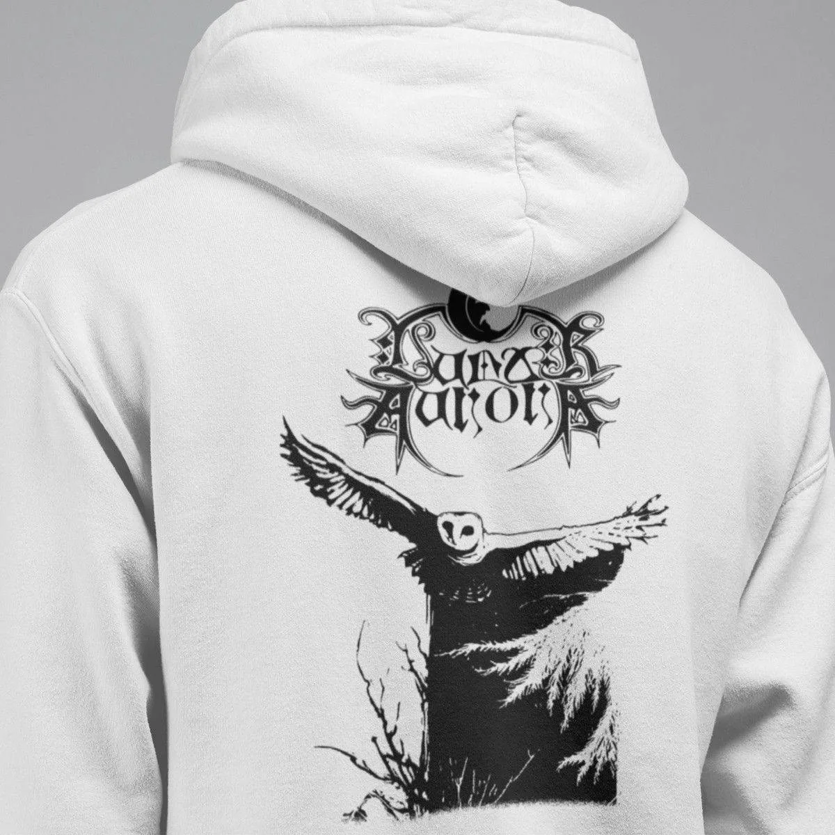 Lunar Aurora Band Hoodie, Lunar Aurora Hoagascht Artwork Hooded Sweatshirt, Black Metal Merch