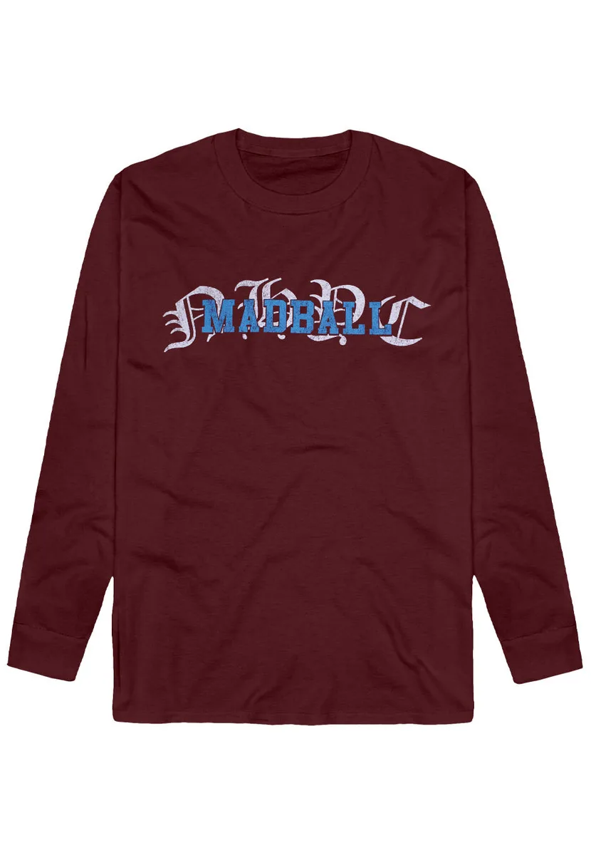 Madball Hold It Down Live Pic 25 Years Anniversary Burgundy Long Sleeve