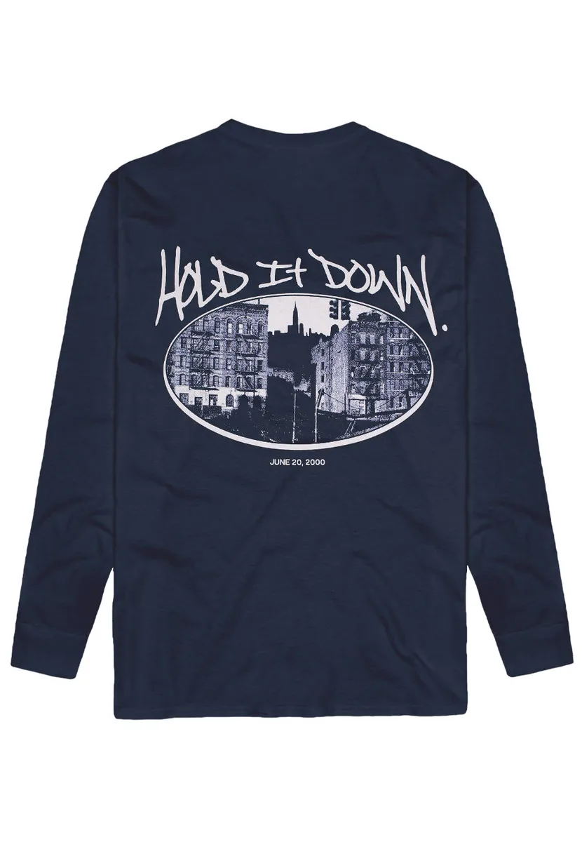 Madball Hold It Down Logo 25 Years Anniversary Navy Long Sleeve