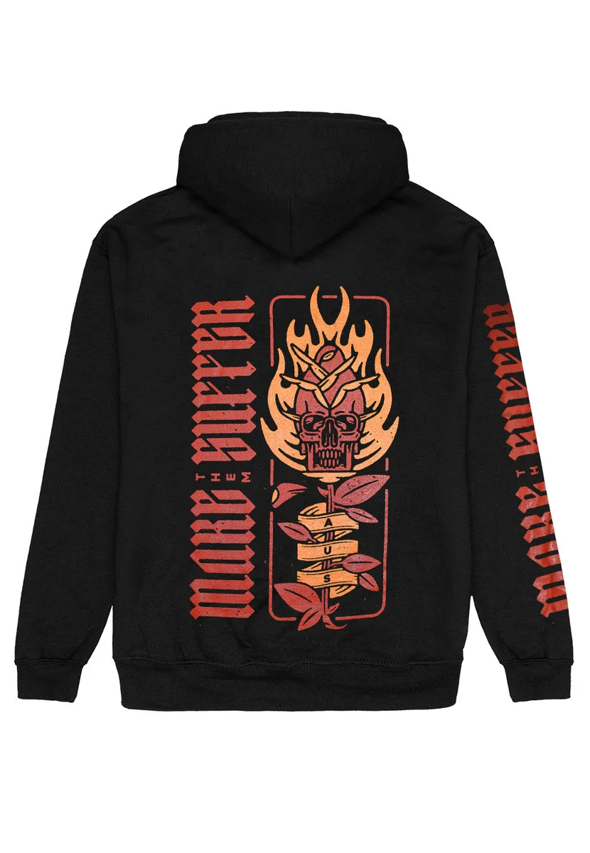 Make Them Suffer Burning Skull Rose Hoodie
