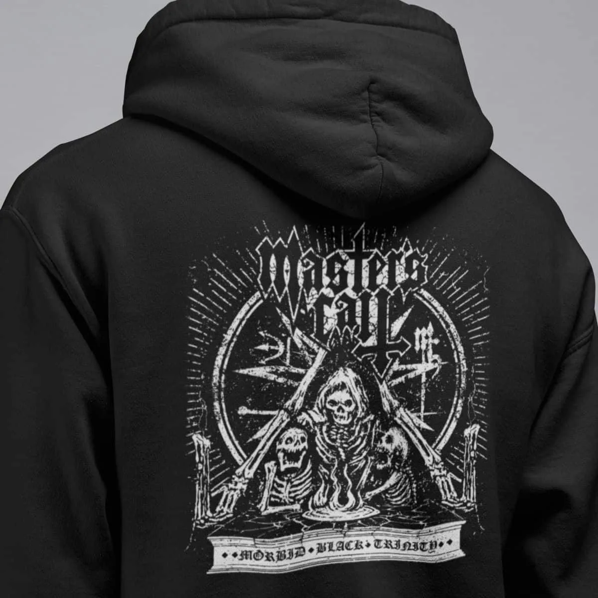 Master's Call Band Hoodie, Masters Call Morbid Black Trinity Hooded Sweatshirt, Death Metal, Black Metal Merch