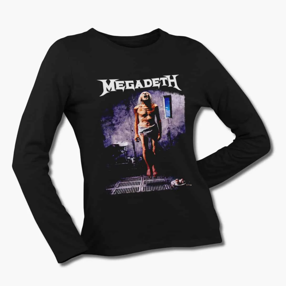 Megadeth Band Long Sleeve T-Shirt, Megadeth Countdown to Extinction Black Longsleve T-Shirt, Thrash Metal Merchandise
