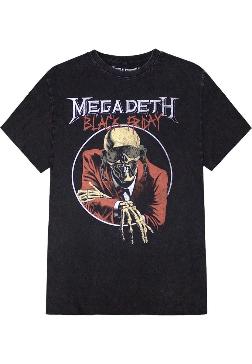 Megadeth Black Friday Stone Washed T-Shirt
